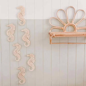Multi Tier Circle Rattan <b>wall</b>-<b>mounted</b> <b>shelf</b> Natural Bamboo Grid Floating Rack Living Room Bedroom Decorative Hanging Storage Hol - Product Image 4