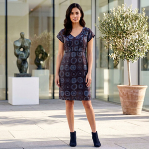 V-Neck Cap Sleeve <b>Dress</b> Knee-Length Dot Print Woven Casual <b>Elastic</b> Waist Breathable A-Line Silhouette Y2K Spring Summer <b>Dresses</b> - Product Image 1
