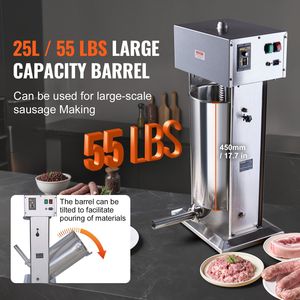 Insaccatrice Elettrica con Motore da 400W e Controllo della Velocità Continuo, Insaccatrice Verticale per Carne con Capacità di 25L/55LBS, Pedale Sicuro per Alimenti - Product Image 4