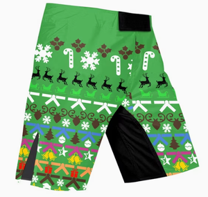 Shorts MMA imprimés samouraï pour hommes, séchage rapide, taille élastique, taille mi-haute, 100 % polyester, imprimé numérique à motifs - Product Image 5