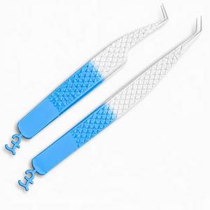 แหนบต่อขนตา Morje Surgical Blue สแตนเลสสตีล ปลายเรียบ ดีไซน์แม่นยำ ขนาด 10 มม. สำหรับต่อขนตา - Product Image 1