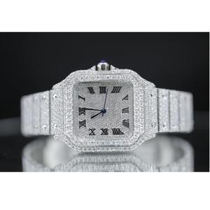 Reloj de Pulsera para Hombre de Excelente Calidad, Lujoso, con Diamantes Blancos, Movimiento de Cuarzo ETA, Correa de Acero Inoxidable, Resistente al Agua 10 Bar, Disponible - Product Image 4