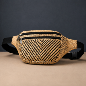 Bolso de Pecho de Diseño Casual en Material de Algodón, Correa Ajustable, Cierre de Cremallera, Bolso de Cintura Ecológico, Ligero, para Viajes, Todas las Temporadas - Product Image 3