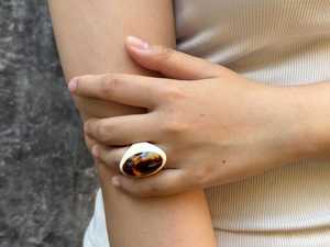 Handmade Eco-Friendly Natural European Style Buffalo Horn Polished Custom <b>Size</b> <b>Adjustable</b> Fashion <b>Ring</b> for Wedding Gift - Product Image 5