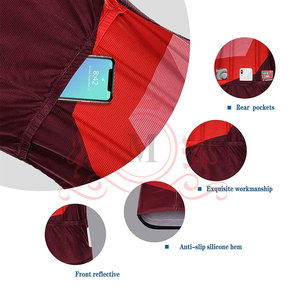 Ensemble maillot et short de cyclisme pour homme, design dégradé rouge et blanc, dos en maille respirante pour adultes - Product Image 4