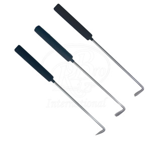 ชุดเครื่องมือขูดฟันม้า 3 ชิ้น ทำจากสแตนเลสสตีล พร้อมด้ามจับเคลือบ PVC ขนาด 18 นิ้ว สำหรับสัตวแพทย์ - Product Image 3