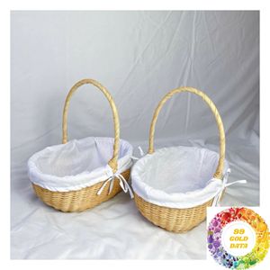 Panier de rangement en rotin tressé à la main avec ou sans couvercle, panier en osier grand et petit avec poignée pour l'organisation et la décoration de la maison - Product Image 3