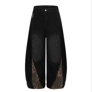 Graphic Printed Jeans Loose Customize Design <b>Light</b> Wash Barrel Denim Straight Rivet Winter Pants Streetwear Hip Hop <b>Trousers</b> Y2K - Product Image 5