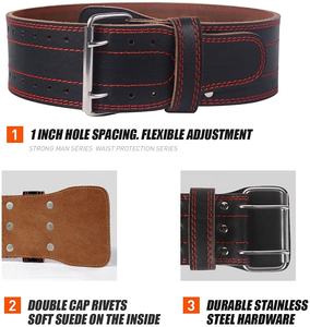 2024 tendance haute qualité en cuir PU haltérophilie ceinture de sport Logo personnalisé soutien du dos pour les bandes d'exercice d'haltérophilie - Product Image 2