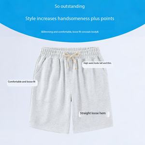 Pantalones Cortos Deportivos Casuales de Verano para Niños, 100% Algodón, Transpirables, de Secado Rápido, Talla Grande, Corte Recto, Cinco Puntos, de Fábrica OEM - Product Image 6