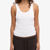 Camisetas sin Mangas para Mujer, Diseño Sexy, Spandex/Poliéster, Encaje, Borlas, Botones, Cintas, Personalizables, Ropa para Exteriores
