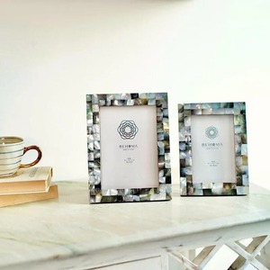 Behoma MOP Photo <b>Frame</b> Rectangle Vertical Handmade Elegant Eco-Friendly Foldable MDF & Mother Pearl Desktop Display Home Decor - Product Image 1