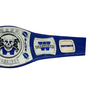 Cinturón de Campeonato Personalizable con Calavera de Guerrero, Cinturón de Lucha Azul Premium, Edición de Coleccionista - Product Image 3