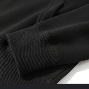 Sweat-shirt à capuche personnalisé de haute qualité en tissu éponge épais avec patch brodé, coupe oversize vintage pour homme, logo personnalisé - Product Image 6