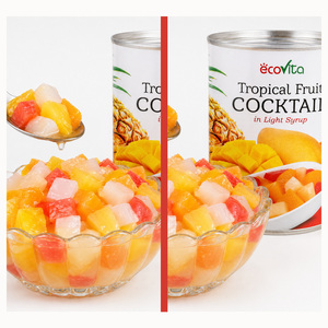 Best Selling International Standard Low Price Delicious Canned Mixed Tropical Fruits Packed in 20oz Can - Product Image 1