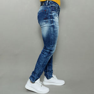 Jeans en denim stretch bleu clair taille mi-haute pour hommes Gex – Vente en gros - Product Image 2