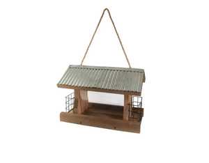 Mangeoire à oiseaux suspendue en métal à 2 niveaux, robuste, pour oiseaux sauvages, plateau rond à plusieurs niveaux pour l'alimentation des oiseaux, pour jardin extérieur - Product Image 2