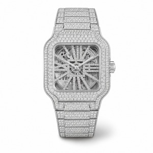 Luxury Stainless Steel Square <b>Diamond</b> <b>Watch</b> Analog Women's Timepiece Quartz Movement Bracelet - Product Image 1