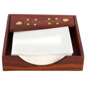 Handmade Eco-Friendly Luxury Wooden Tissue Box Napkin <b>Storage</b> <b>Organizer</b> Custom Logo American Style for Home Hotel Restaurant - Product Image 1
