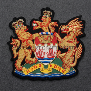 Écusson brodé à la main du blason de Hong Kong, à coudre sur tissu, pour vêtement, style classique - Product Image 5