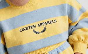 <b>Women's</b> Yellow <b>Blue</b> Striped Knitted Turtleneck Sweatshirt and <b>Shorts</b> 2 Piece Set - Product Image 5