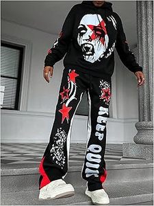Conjunto de Sudadera con Capucha y Pantalones Deportivos de 2 Piezas para Hombre, con Estampado de Letras, Ropa Deportiva, Suministro del Fabricante - Product Image 5