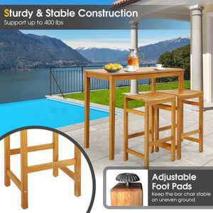 Chaise de bar de 30 pouces de hauteur avec siège en forme de selle et repose-pieds robuste pour tabourets de bar - Product Image 4