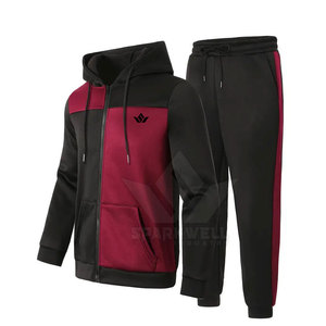 Ensemble de survêtement décontracté pour hommes avec capuche et fermeture éclair, respirant et léger, idéal pour la course, la gym, le fitness, l'entraînement en extérieur et les activités sportives. - Product Image 3