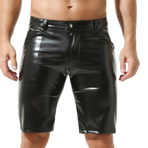 Nouveauté : Shorts en cuir véritable 100% Shine pour homme, style tendance, design moderne haut de gamme, shorts en cuir véritable. - Product Image 4