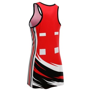 Vestido Deportivo Sublimado para Mujer, Diseño Geométrico en Rosa, Negro y Blanco, Transpirable, de Poliéster, para Jóvenes, con Logotipo - Product Image 3