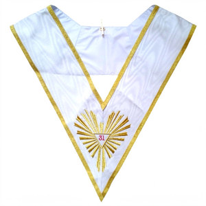 SCOTTISH RITE AASR 31ST DEGREE <b>COLLAR</b> MASONIC REGALIA MACHINE EMBROIDERED FREEMASON <b>COLLAR</b> SCOTTISH RITE REGALIA - Product Image 1