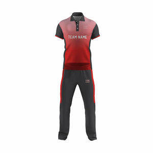 Custom Sublimated Cricket Uniform Set Blue Red Team Name Player Number Moisture Wicking <b>Athletic</b> Fit Unisex Adults All Seasons - Product Image 5