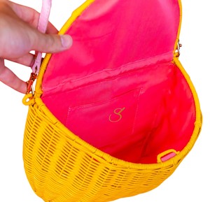 Panier de rangement en rotin de haute qualité pour fruits, boîte cadeau créative en osier rose et bac de rangement ludique d'été pour enfants - Product Image 5