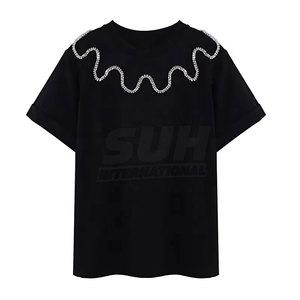 เสื้อยืดประดับเพชรแบบกำหนดเองสำหรับผู้ชายไซส์ใหญ่ ระบายอากาศได้ดี เป็นมิตรกับสิ่งแวดล้อม ผ้าฝ้าย 100% คุณภาพสูง แห้งเร็ว - Product Image 1