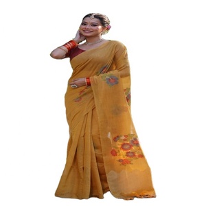 Sari de alto atractivo con blusa para bodas y festivales del proveedor y exportador indio - Product Image 1