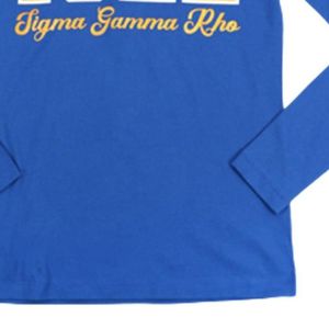 T-shirt à manches longues pour femmes Sigma Gamma Rho, t-shirt graphique personnalisé de la sororité grecque SGRho, t-shirt décontracté à col rond, vêtements de mode universitaires - Product Image 3