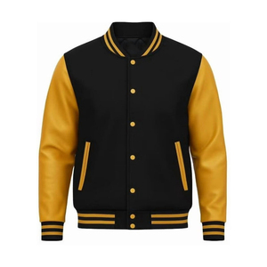 Blouson universitaire personnalisé de haute qualité pour hommes, vente en gros, fabrication sur mesure, unisexe, motif dessin animé, en tissu tricoté, écologique, coupe-vent - Product Image 1