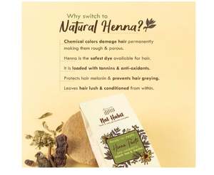 Nat Habit Pasta de Henna Lista para Aplicar y Combo de Polvo de Índigo Orgánico – Combo de Coloración Natural para Cabello Negro, Secado Rápido Post-Henna - Product Image 3