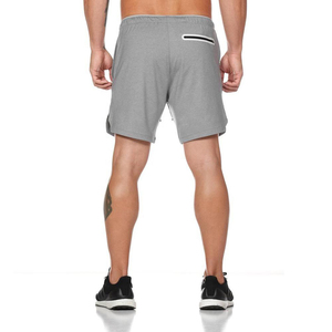 Shorts d'été 100 % polyester en toile unie, écologiques, pour hommes, de haute qualité, décontractés, pour affaires et occasions sociales, taille élastique, séchage rapide, pour la gym - Product Image 4