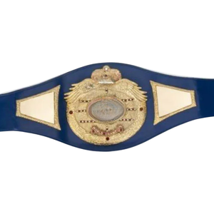 Nouvelle ceinture de championnat royale de qualité supérieure en cuir bleu personnalisable avec titres de lutte or et rouge - Product Image 5