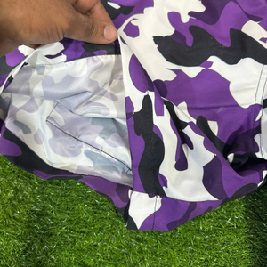 Shorts de Playa para Hombre con Estampado de Camuflaje Morado, Negro y Blanco, de Secado Rápido, con Bolsillos y Cintura con Cordón, Estilo Casual - Product Image 4