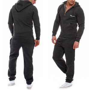 Men's Solid Color <b>Tracksuit</b> Set Full Zip Stand Collar Sweatshirt And Sweatpants With Side Pockets Casual Autumn Wear - Product Image 6