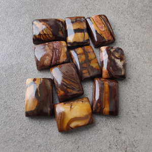 Cabujón de Jaspe Biggs Natural, Forma Rectangular, Parte Posterior Plana, Calibrado, Piedra Preciosa AAA+ para Joyería, Todos los Tamaños Disponibles - Product Image 2