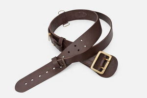 Cinturón Sam Browne de cuero genuino con correa cruzada para el hombro estilo británico - Product Image 3