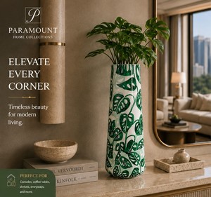 Floral Enamel Planter Metal Tabletop Vase Modern Design Handmade <b>Flower</b> Pot for Home Interior Christmas - Product Image 1