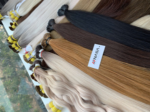 Extensions de cheveux humains vierges I-Tip de 100g, 28 pouces, qualité supérieure, prix de gros, lisses naturels avec pointes super double drawn - Product Image 1