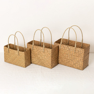 Mini bolsos de rafia tejida para niñas, nuevo diseño, bolso de paja, bolsos de mano para mujer al precio más bajo, bolso de viaje - Product Image 3