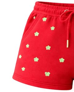 Pantalones Cortos de Mujer con Estampado de Trébol Rojo Personalizados, de Algodón y Felpa, Casuales de Verano, con Cintura Ajustable, Fabricante Personalizado, Ropa al por Mayor - Product Image 5