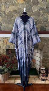 Caftán japonés Shibori Tie Dye de rayón, talla grande, estilo bohemio, arte vestible, cómodo, holgado, conjunto de verano para mujer - Product Image 2