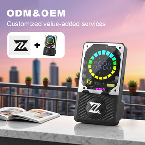 Sạc dự phòng kiểu dáng robot hiện đại, thiết kế mới, đèn LED RGB 5W, tích hợp giá đỡ điện thoại và loa, có chức năng đồng hồ - Product Image 2